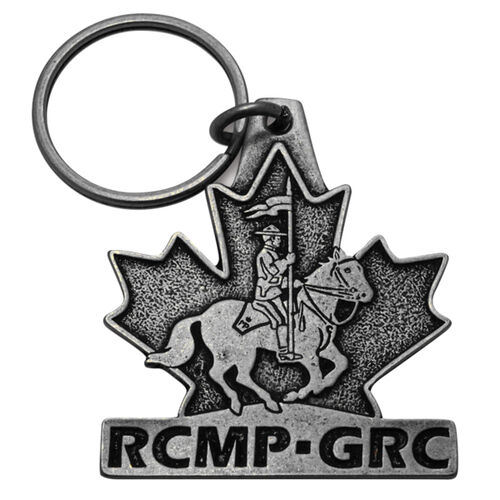 Horse & Rider Pewter Metal Keychain  Thumbnail