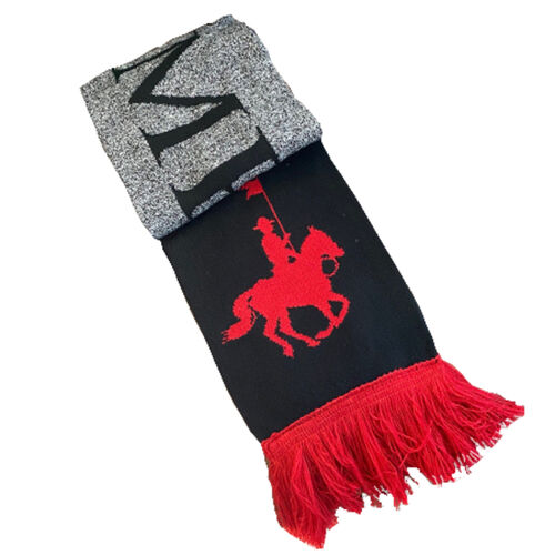 Red Horse & Rider Fringe Scarf Thumbnail