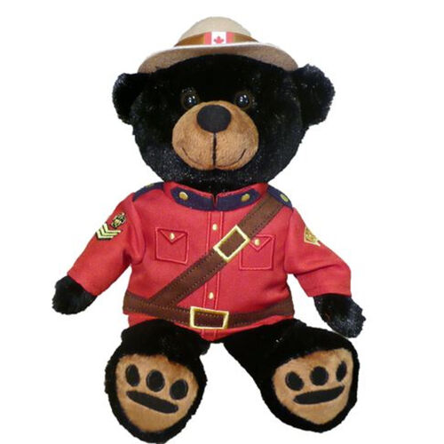 14" Sergeant Black Bear Stuffed Animal Thumbnail