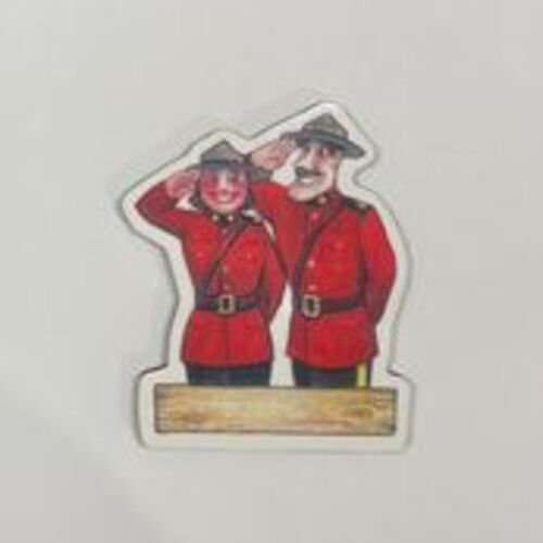 2 Dimensional Laser Cut Mounties Magnet Thumbnail