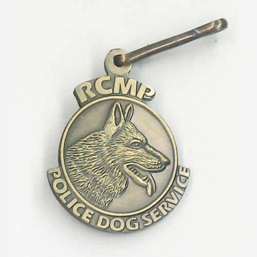 Police Dog Services Antique Gold Zipper Pull Thumbnail