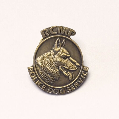 Police Dog Services Antique Gold Pin Thumbnail