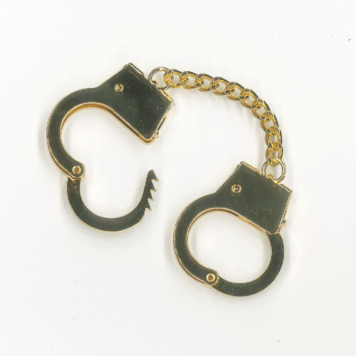 Gold Handcuff Keychain Thumbnail