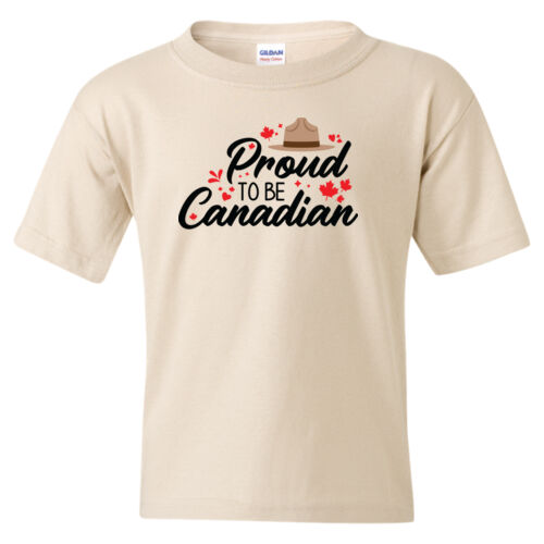 Gildan Youth Proud to be Canadian Printed T-Shirt Thumbnail