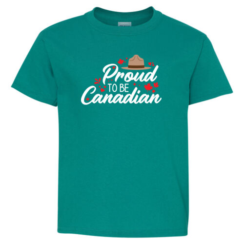 Gildan Youth Proud to be Canadian Printed T-Shirt Thumbnail