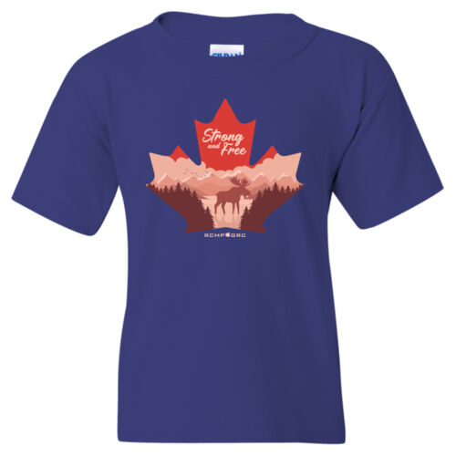 Gildan Youth English Proudly Canadian Maple Leaf Printed T-Shirt Thumbnail