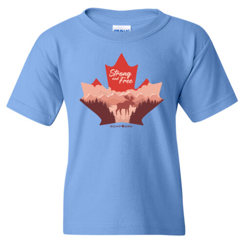 Gildan Youth English Proudly Canadian Maple Leaf Printed T-Shirt Thumbnail