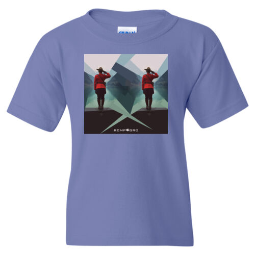 Gildan Youth Proudly Canadian Mountie Printed T-Shirt Thumbnail