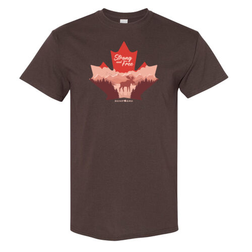 Gildan Unisex English Proudly Canadian Maple Leaf Printed T-Shirt Thumbnail