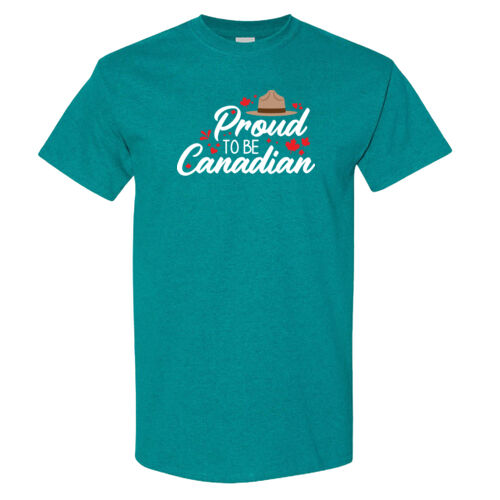 Gildan Unisex Proud To Be Canadian Printed T-Shirt Thumbnail