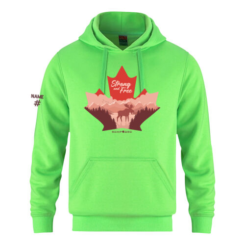 Flash Unisex English Proudly Canadian Maple Leaf Printed Hoodie Thumbnail