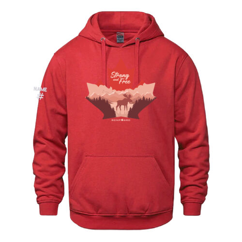 Vault Unisex English Proudly Canadian Maple Leaf Printed Hoodie Thumbnail