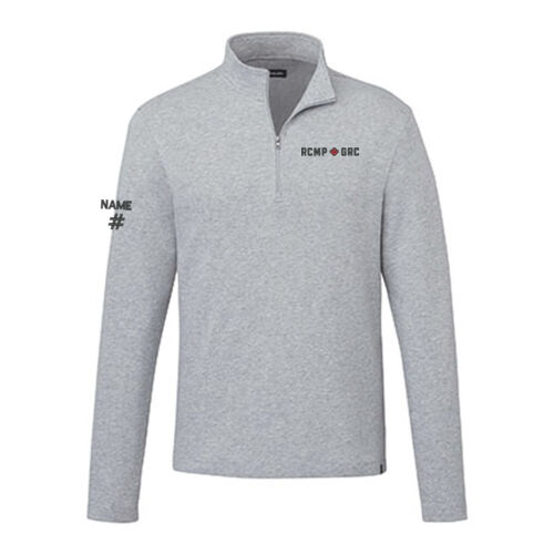 Rigi Eco Men's RCMP/GRC Embroidered Knit Quarter Zip Thumbnail