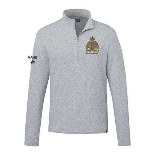 Rigi Eco Men's Crest Embroidered Knit Quarter Zip Thumbnail