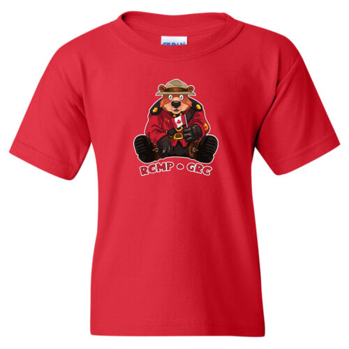 Gildan Youth Mountie Bear Printed T-Shirt Thumbnail