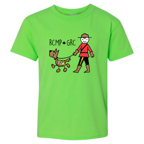 Gildan Youth Little Mountie Printed T-Shirt Thumbnail