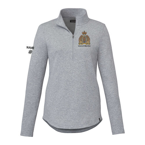Rigi Eco Women's Crest Embroidered Knit Half Zip Thumbnail