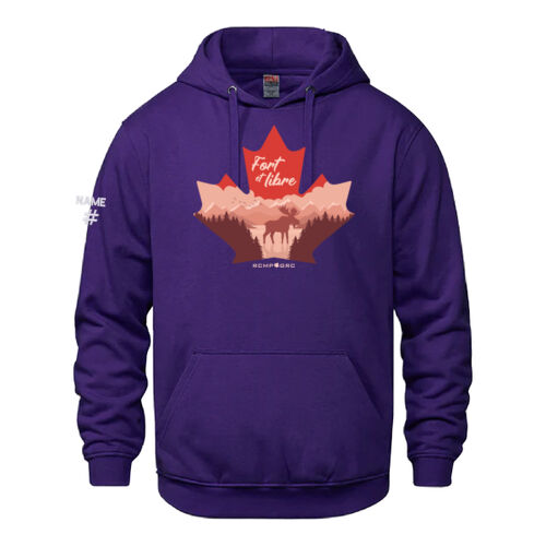 Vault Unisex French Proudly Canadian Maple Leaf Printed Hoodie Thumbnail