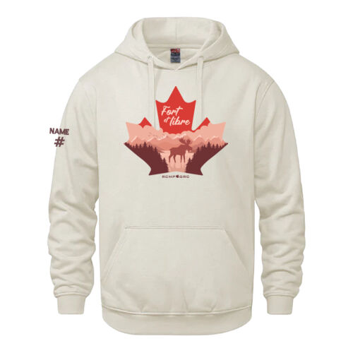 Vault Unisex French Proudly Canadian Maple Leaf Printed Hoodie Thumbnail