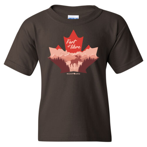 Gildan Youth French Proudly Canadian Maple Leaf Printed T-Shirt Thumbnail