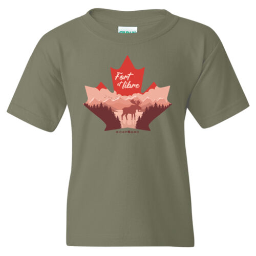 Gildan Youth French Proudly Canadian Maple Leaf Printed T-Shirt Thumbnail