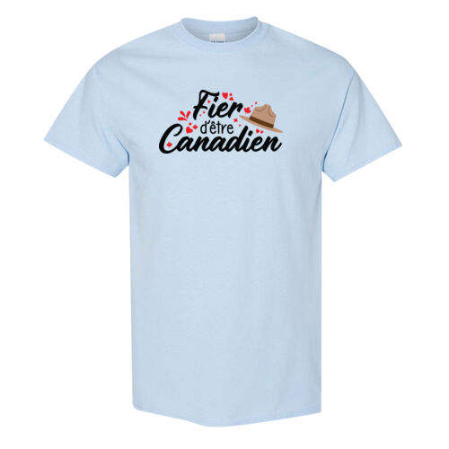 Gildan Unisex Fier d’être Canadien Printed T-Shirt Thumbnail