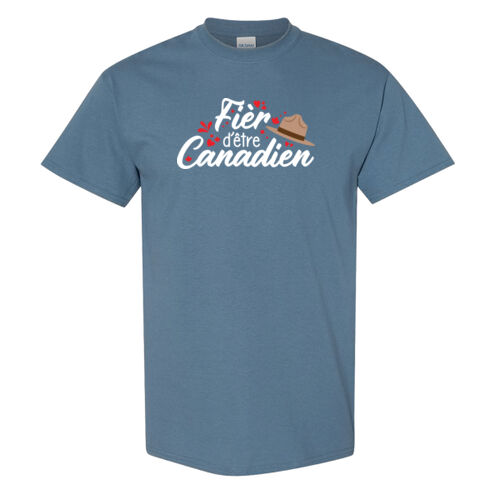Gildan Unisex Fier d’être Canadien Printed T-Shirt Thumbnail
