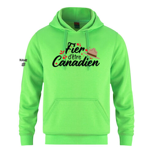 Flash Unisex Fier d’être Canadien Printed Hoodie Thumbnail