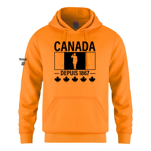 Flash Unisex French Proudly Canadian Canada Printed Hoodie Thumbnail