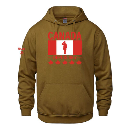 Vault Unisex French Proudly Canadian Canada Printed Hoodie Thumbnail