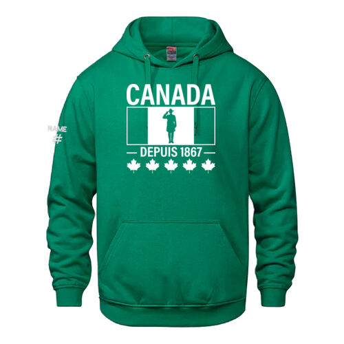 Vault Unisex French Proudly Canadian Canada Printed Hoodie Thumbnail