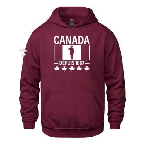 Vault Youth French Proudly Canadian Canada Printed Hoodie Thumbnail