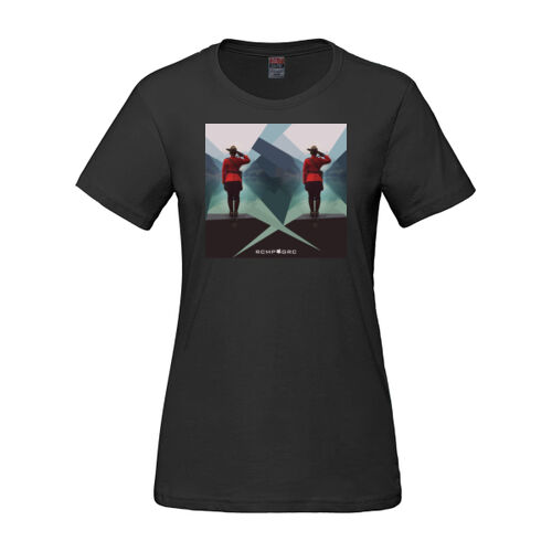 Parkour Women's Proudly Canadian Mountie Printed T-Shirt Thumbnail