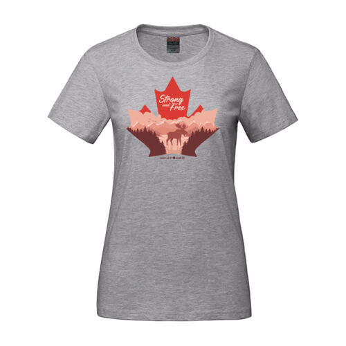 Parkour Women's English Proudly Canadian Maple Leaf Printed T-Shirt Thumbnail