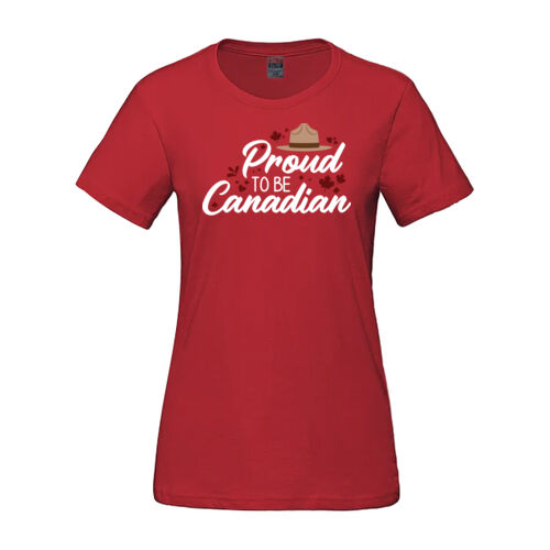 Parkour Women's Proud To Be Canadian Printed T-Shirt Thumbnail