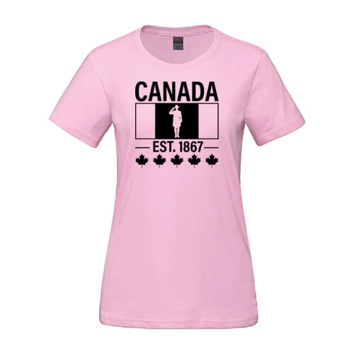 Parkour Women's English Proudly Canadian Canada Printed T-Shirt Thumbnail