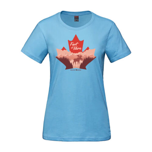 Parkour Women's French Proudly Canadian Maple Leaf Printed T-Shirt Thumbnail