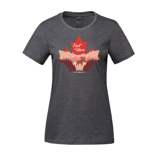 Parkour Women's French Proudly Canadian Maple Leaf Printed T-Shirt Thumbnail
