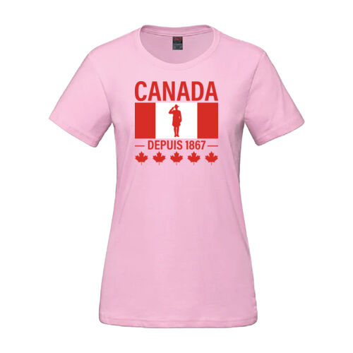 Parkour Women's French Proudly Canadian Canada Printed T-Shirt Thumbnail