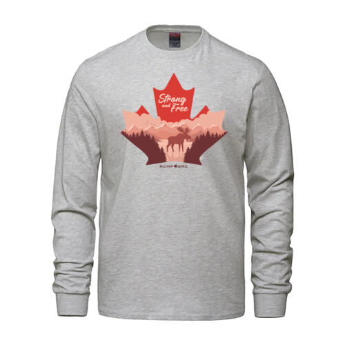 Breeze Men's English Proudly Canadian Maple Leaf Printed Long Sleeve Thumbnail