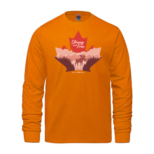 Breeze Men's English Proudly Canadian Maple Leaf Printed Long Sleeve Thumbnail
