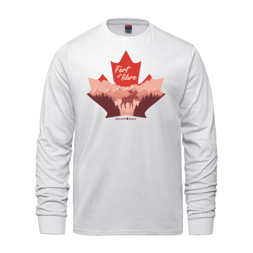 Breeze Men's French Proudly Canadian Maple Leaf Printed Long Sleeve Thumbnail
