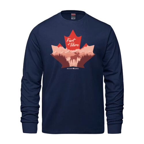 Breeze Men's French Proudly Canadian Maple Leaf Printed Long Sleeve Thumbnail