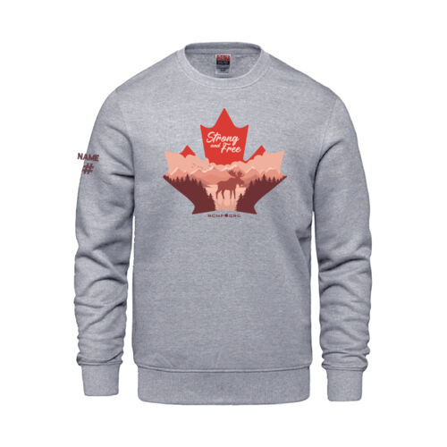 Vault Unisex English Proudly Canadian Maple Leaf Printed Crewneck Thumbnail