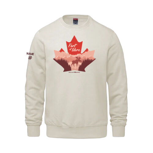 Vault Unisex French Proudly Canadian Maple Leaf Printed Crewneck Thumbnail