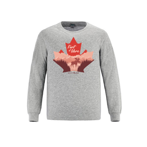 Breeze Youth French Proudly Canadian Maple Leaf Printed Long Sleeve Thumbnail