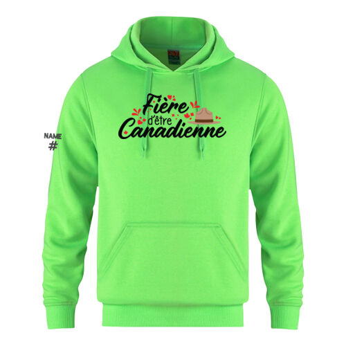 Flash Unisex Fière d’être Canadienne Printed Hoodie Thumbnail