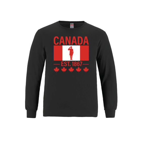 Breeze Youth English Proudly Canadian Canada Printed Long Sleeve Thumbnail
