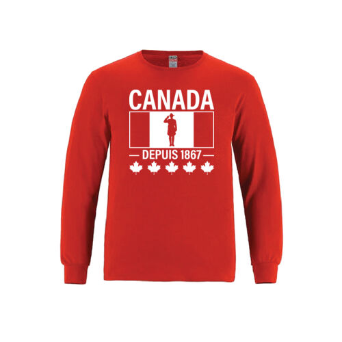 Breeze Youth French Proudly Canadian Canada Printed Long Sleeve Thumbnail