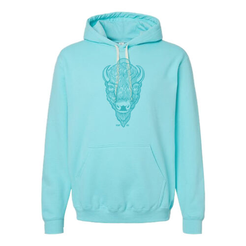 M&O Unisex Pastel Buffalo Head Printed Hoodie Thumbnail